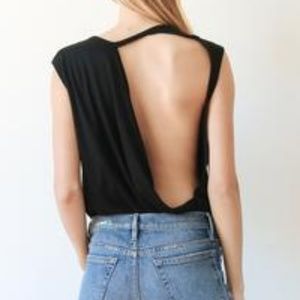 Kacey Devlin "collapse" back jersey sleeveless top